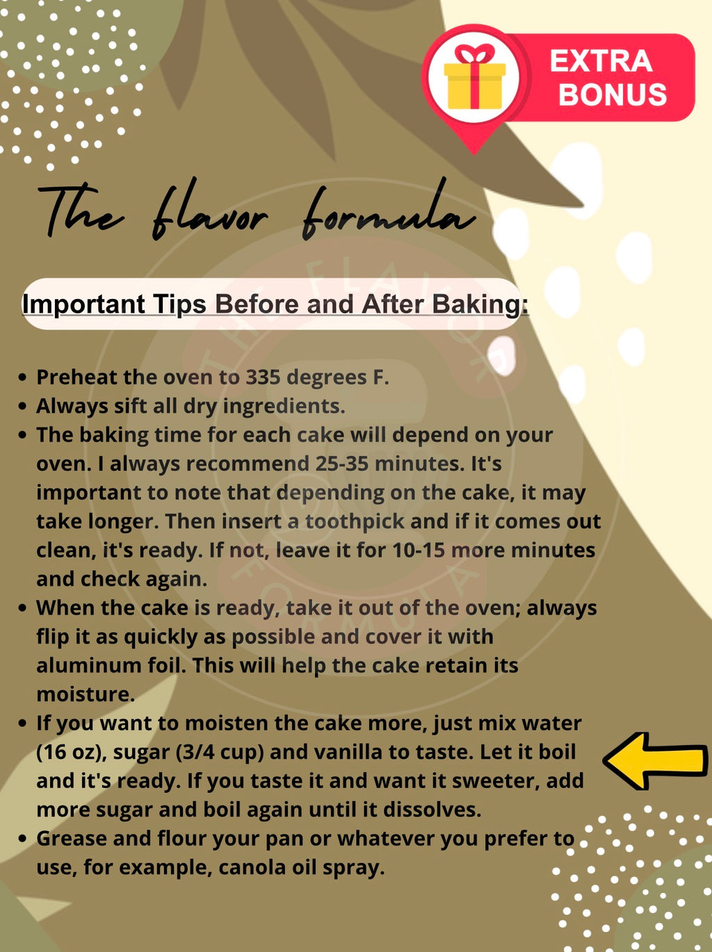 BASIC RECIPES TO START A BAKING BUSINESS-THE FLAVOR FORMULA